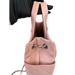 CC Pocket Tote Caviar Small Pink SHW