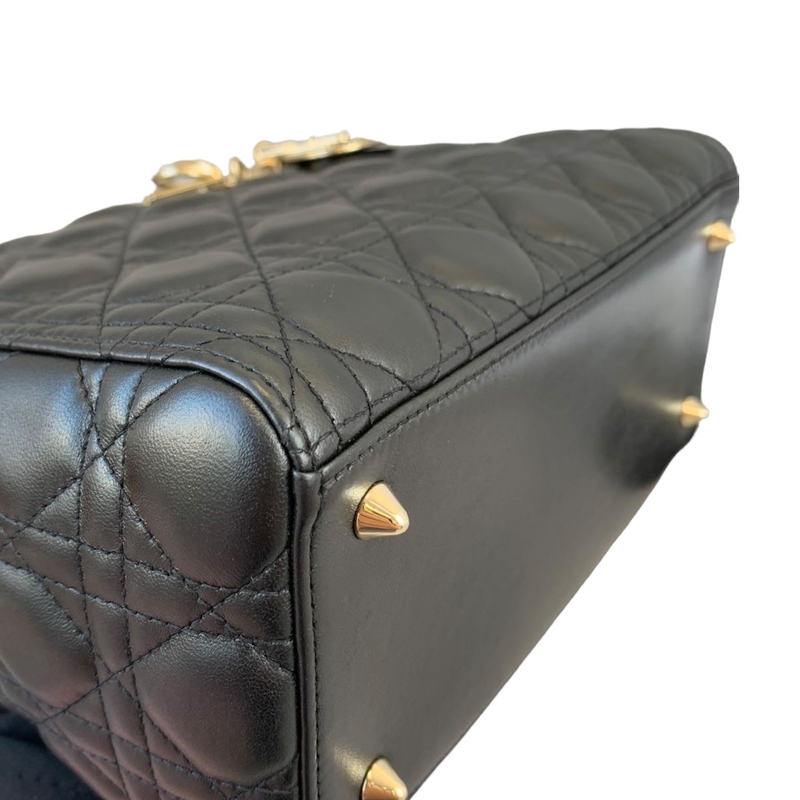 Lady Dior Lambskin Medium Black GHW