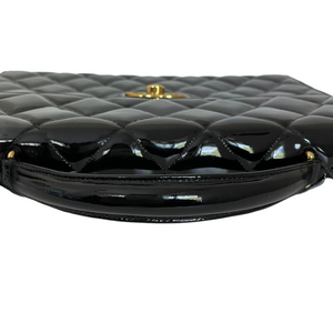 Vintage Briefcase Quilted Patent Black GHW