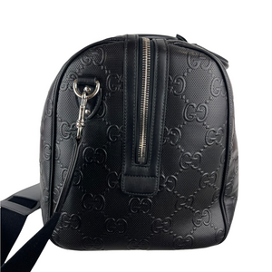 Logo-embossed Holdall Duffle Black SHW