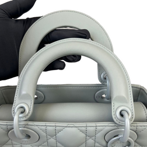 Cannage Lambskin Small Lady Dior Small Grey