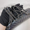 Classic Flap Medium Chevron Caviar Black RHW