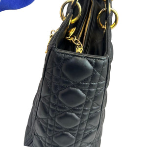 Large Lady Dior Lambskin Black GHW