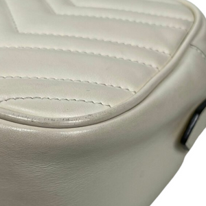 Small Marmont Leather Camera Cream GHW