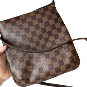 Damier Ebene Musette Salsa Brown