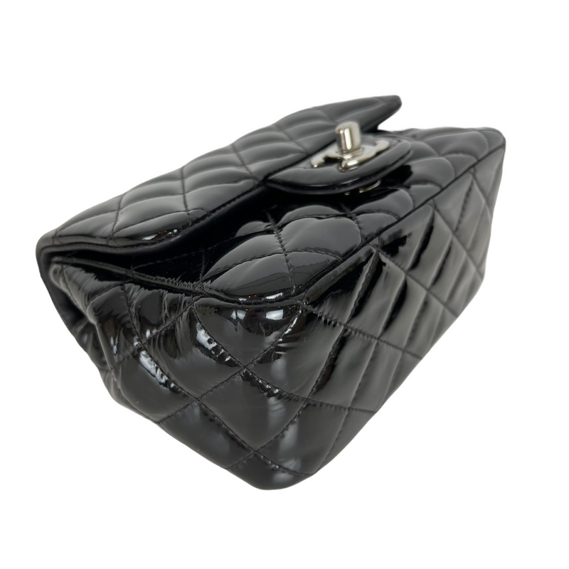 Classic Patent Mini Square Black SHW