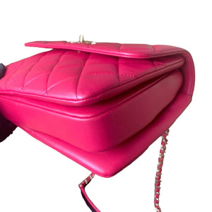 Small Trendy CC Flap Lambskin Pink GHW