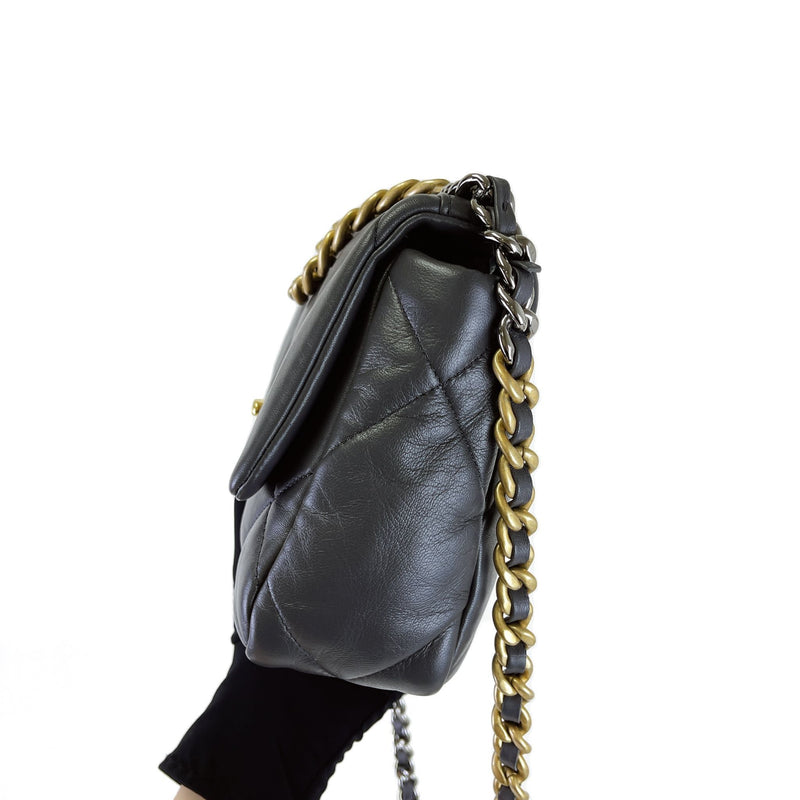 19 Lambskin Dark Grey Small 21B Mixed Hardware