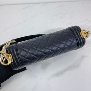 Boy Medium Calfskin Black GHW