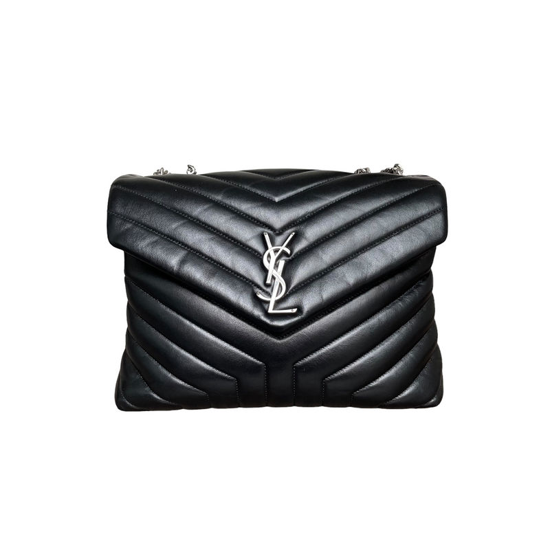 Medium Lou Lou Y Quilted Calfskin Black SHW