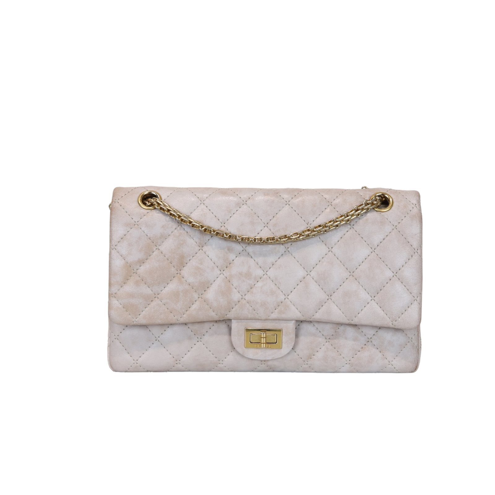 Chanel Reissue 255 Flap Bag Quilted Metallic Aged Calfskin 227   MerakiStoreUS
