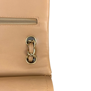Double Flap Jumbo Dark Beige GHW