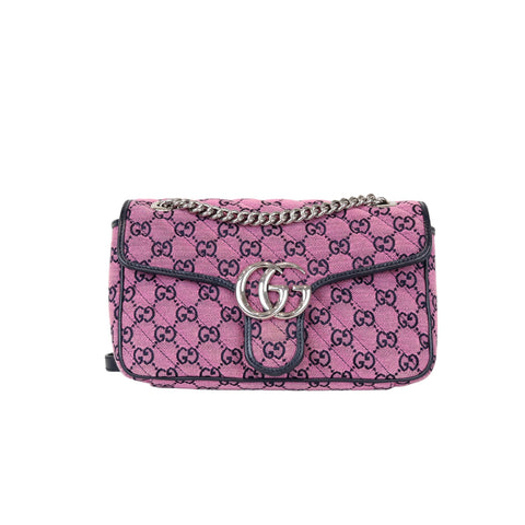 GG Monogram Waist Bag with Silver Front Clasp