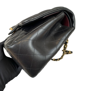 Jumbo Double Flap Lambskin Black GHW