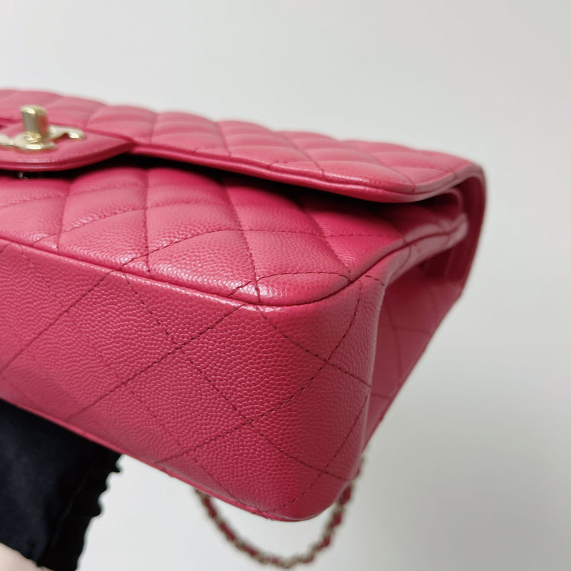 Classic Double Flap Medium Caviar Pink GHW