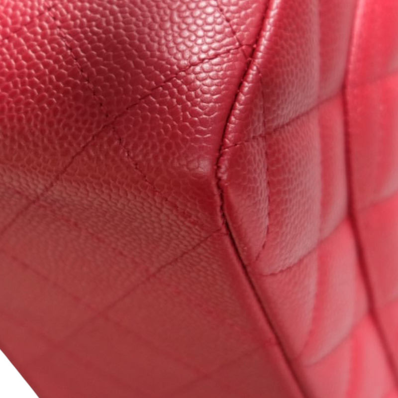 Single Flap Jumbo Caviar Red SHW