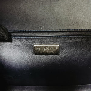 Python-Leather Old Medium Boy Navy Blue