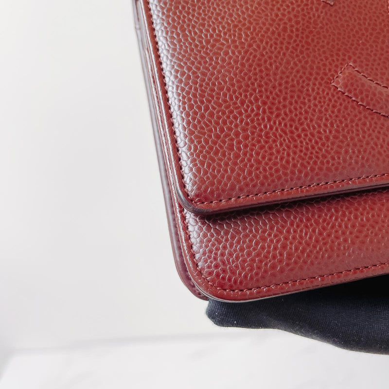 Timeless CC Wallet on Chain Burgundy