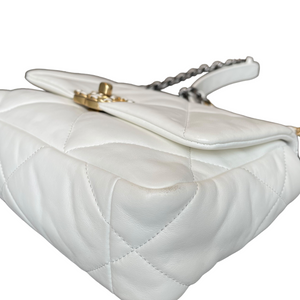 19 Lambskin White Small Mixed Hardware