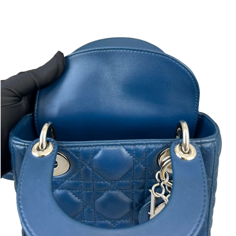 Mini Lady Dior Lambskin Blue SHW