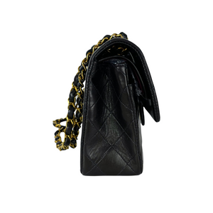 Vintage Classic Double Flap Bag Lambskin Small Black GHW