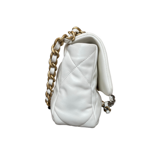 19 Lambskin White Small Mixed Hardware