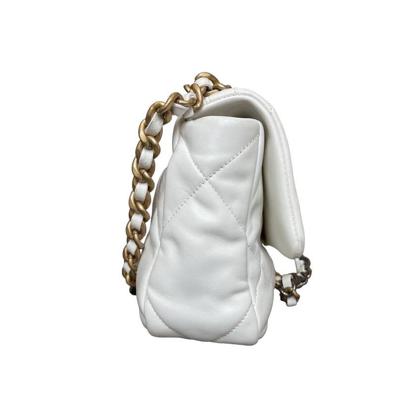 19 Lambskin White Small Mixed Hardware