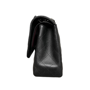 Jumbo Classic Double Flap Caviar Black SHW