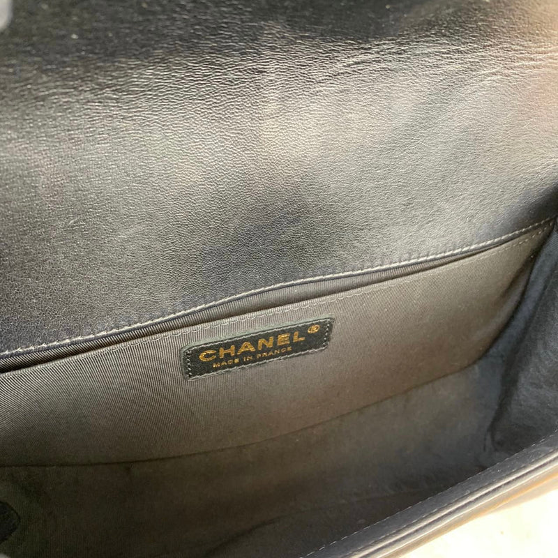 Boy Old Medium Lambskin Black GHW