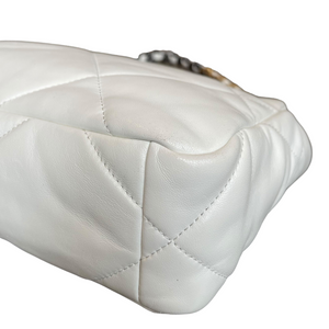 19 Lambskin White Small Mixed Hardware