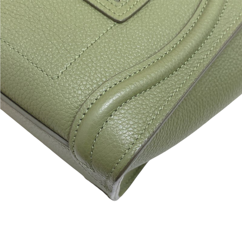 Luggage Bag Nano Leather Army Green GHW Bag Religion