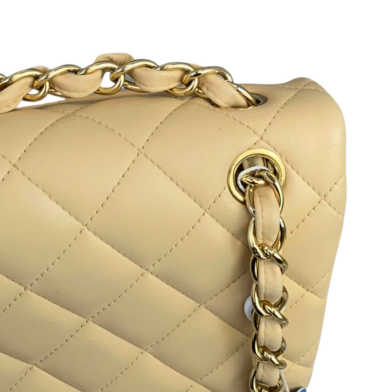 Classic Double Flap Jumbo Lambskin Beige GHW
