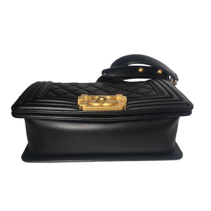 Small Boy Lambskin Black GHW
