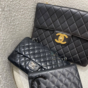 Vintage Jumbo XL Lambskin Black GHW