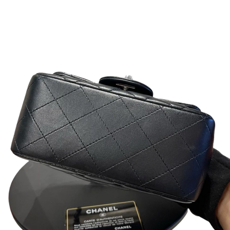 Classic Flap Square Mini Lambskin Black SHW