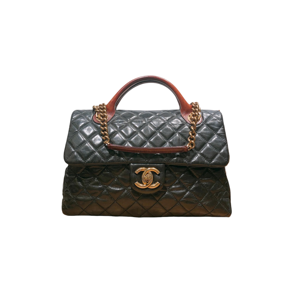 Castle Rock Glazed Calfskin Black GHW