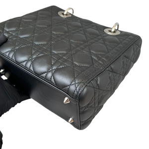 Lambskin Medium Lady Dior Black SHW