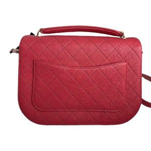 Coco Cuba CC Flap Caviar Leather Red GHW