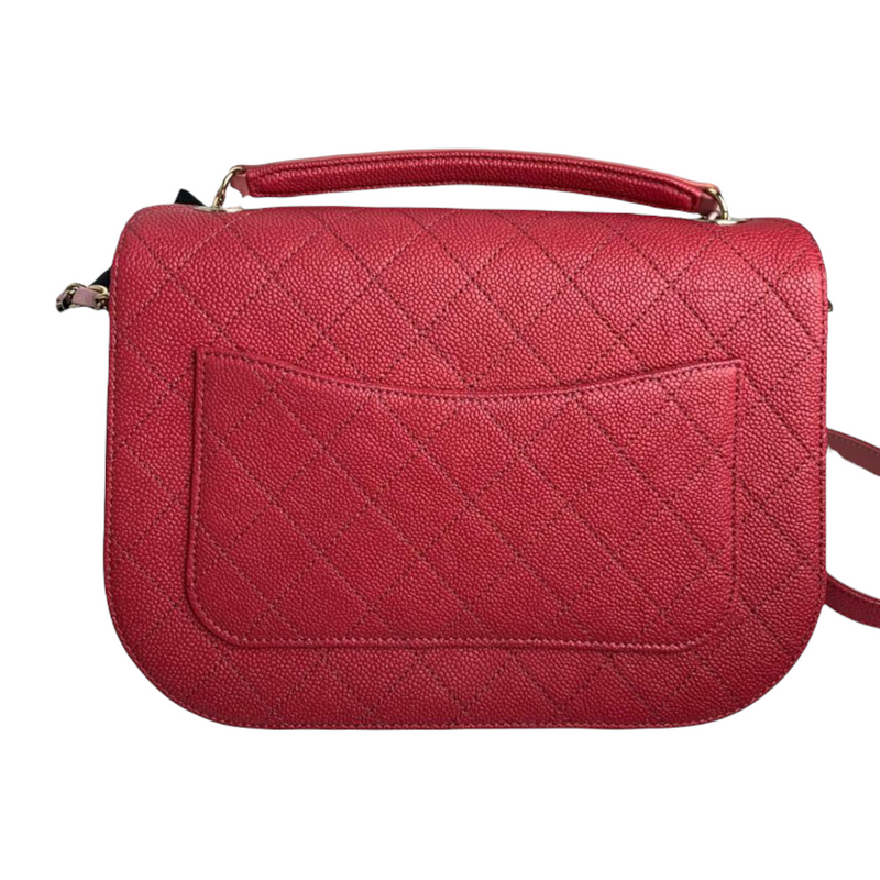 Coco Cuba CC Flap Caviar Leather Red GHW