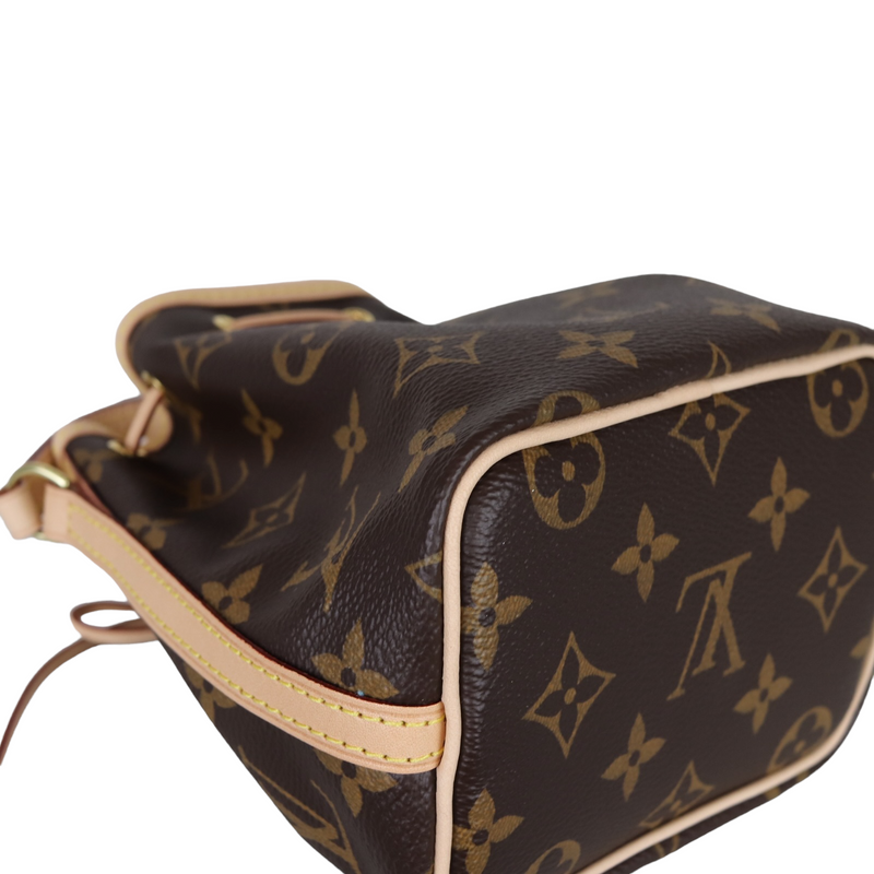 Louis Vuitton Ebene Monogram Coated Canvas Noe Bb Gold-color Hardware, 2020 (Very Good), Brown Womens Handbag