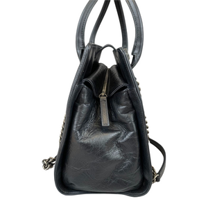 Double Stitched Boy Calf Tote Black RHW