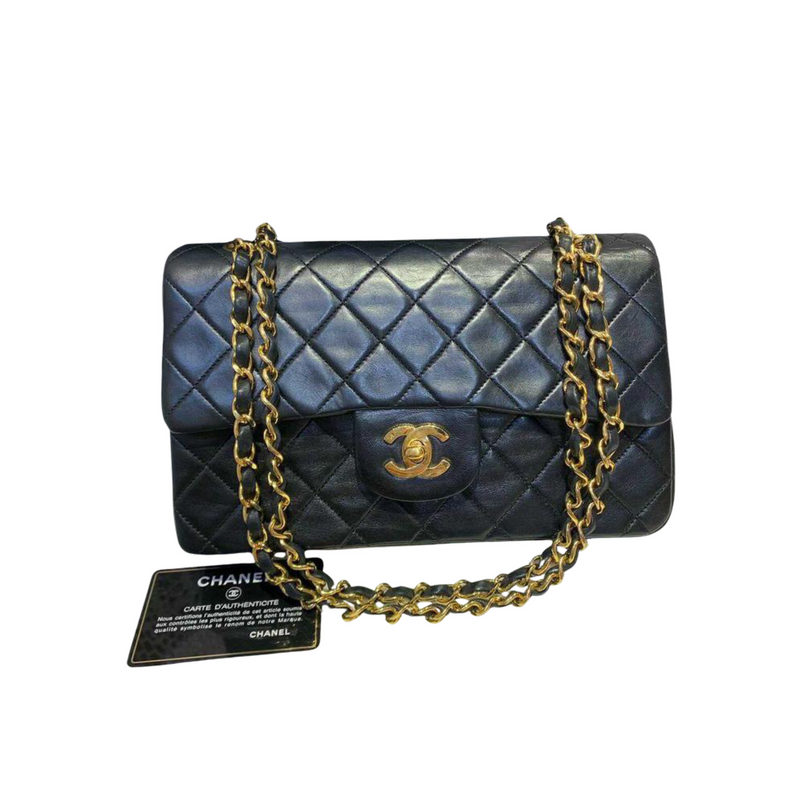 Classic Small Double Flap Bag in Black