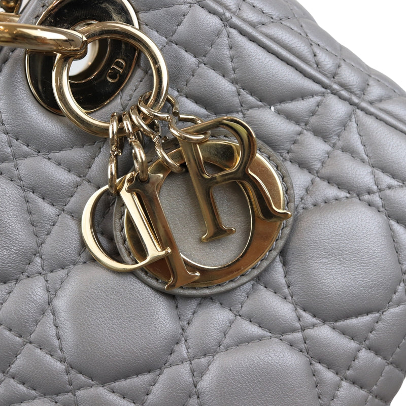 Mini Lady Dior Pearl Grey GHW