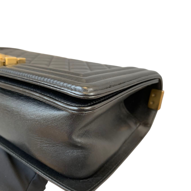 Boy Old Medium Lambskin Black GHW