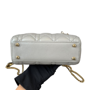 Mini Lady Dior Pearl Grey GHW