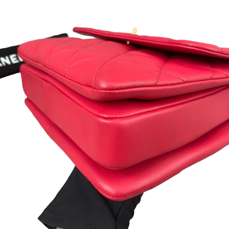 Small Trendy CC Lambskin Red GHW