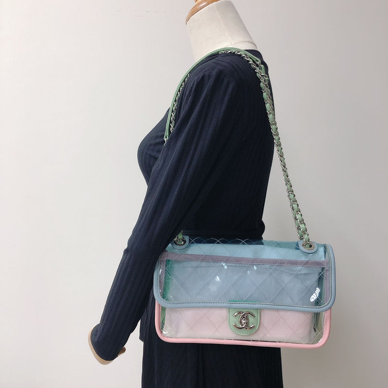 Chanel Pastel PVC & Leather Coco Splash Mini Flap Bag