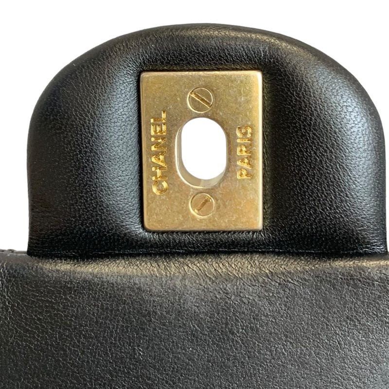 Classic Flap Square Mini Lambskin Black GHW