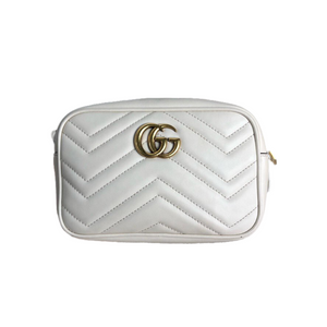 GG Marmont Mini Camera White GHW