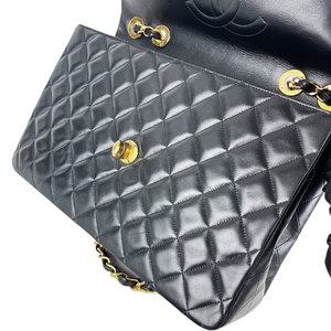 Jumbo XL Flap Lambskin Leather Black GHW